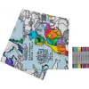 Eat Sleep Doodle World Map Tablecloth In Multi