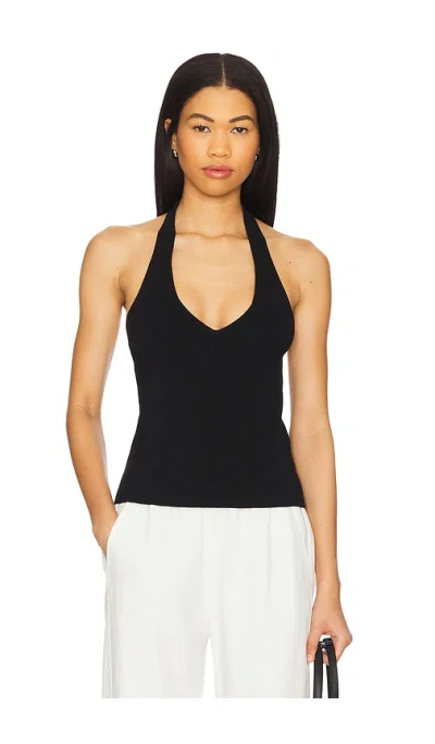 Eaves Alder Knit Halter In Black