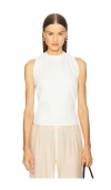 Eaves Ander Halter Tee In White