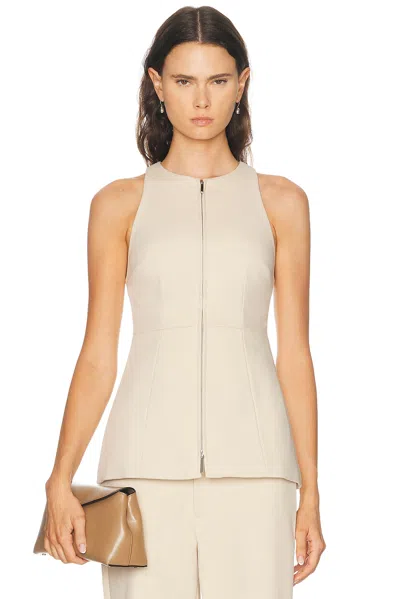 Eaves Ari Compact Suiting Top In Neutral