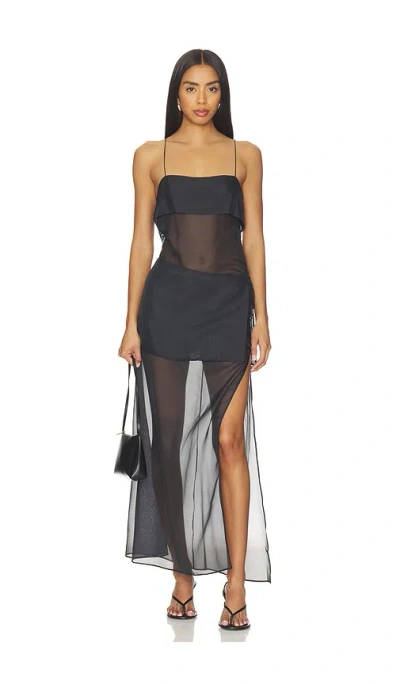 Eaves Athina Maxi Dress In Black