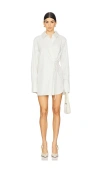 Eaves Bibas Mini Shirt Dress In Ivory