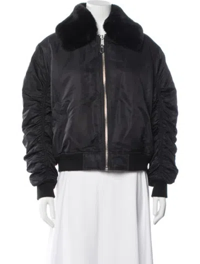 Pre-owned Eaves Bomber Jacket In Black