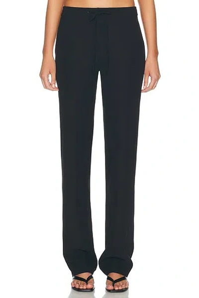 Eaves Brynn Polished Crepe Pant In Black
