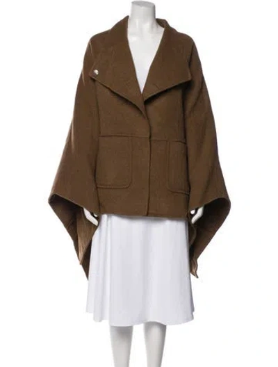 Pre-owned Eaves Cape In Brown