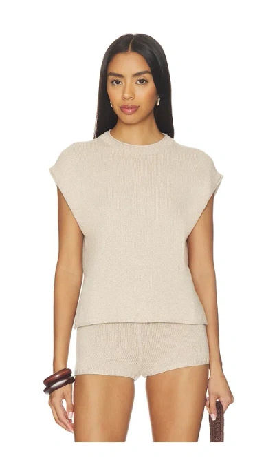 Eaves Cassian Knit Tee In Gray