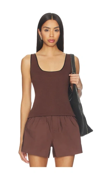 Eaves Cydnee Knit Tank In Brown