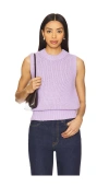 Eaves Daisy Sleeveless Knit Vest In Lavender