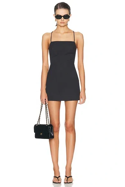 Eaves Dani Classic Suiting Mini Dress In Charcoal Melange