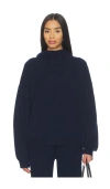 Eaves Danna Core Knit Hoodie In Blue