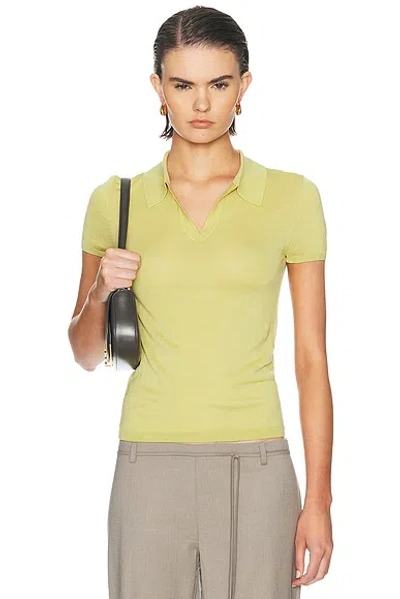 Eaves Emaw Knit Polo In Limon