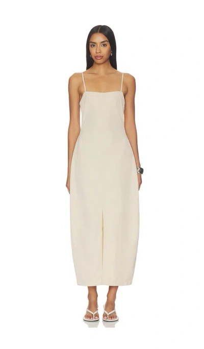 Eaves Eva Curved Maxi Dress In White