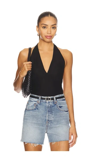 Eaves Fio Halter Top In Black