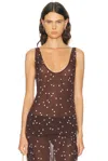 Eaves Fleur Top In Brown