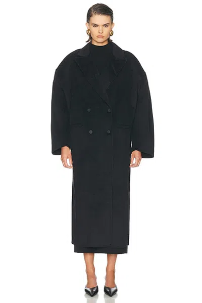 Eaves Fritz Wool Coat In Black