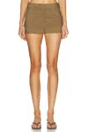 Eaves Ilya Tailored Micro Short In Brown