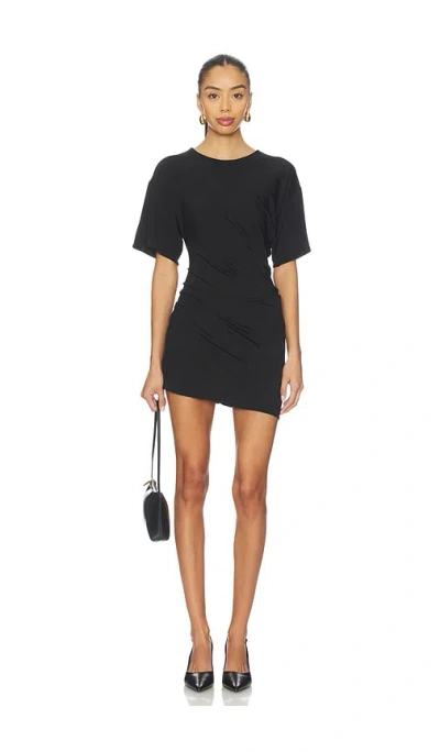 Eaves Ira Twisted Tee Dress In Black