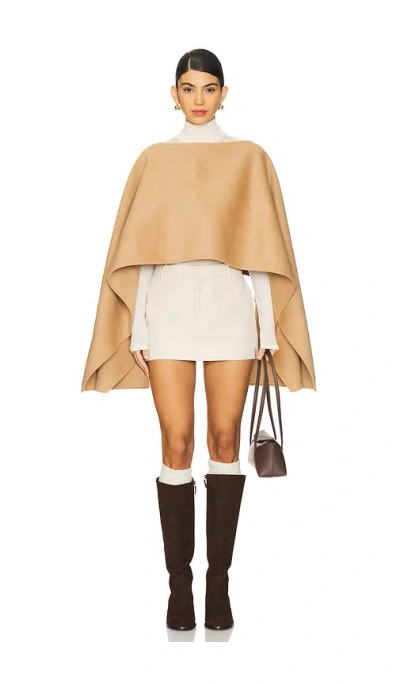 Eaves Itay Wool Cape In 카멜