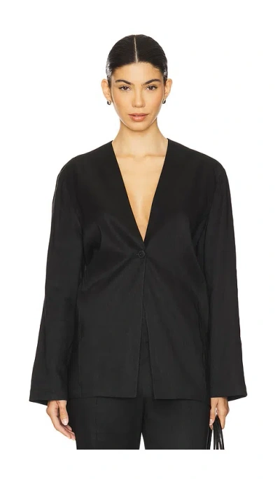 Eaves Iyla Shirt Blazer In Black