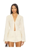 Eaves Iyla Shirt Jacket In White