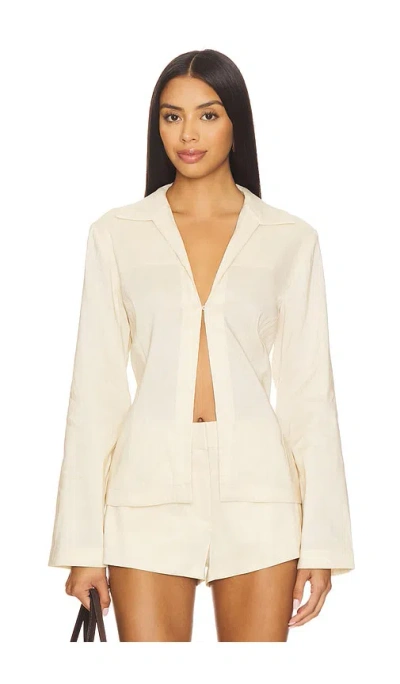 Eaves Iyla Shirt Jacket In White
