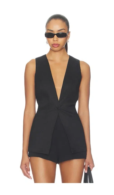 Eaves Iyla Vest Top In Black