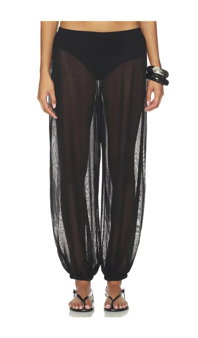 Eaves Kai Knit Balloon Pant In Black