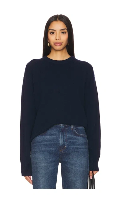 Eaves Lanie Wool Cashmere Sweater In 네이비
