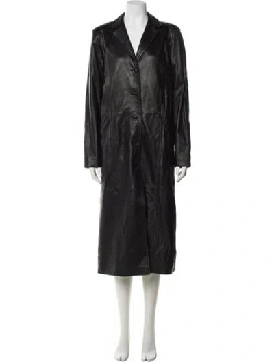 Pre-owned Eaves Leather Coat In Gray