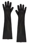 Eaves Leather Gloves In Black
