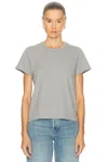 Eaves Lene Boxy Tee In Gray