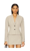 Eaves Liah Blazer Top In Neutral