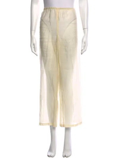 Pre-owned Eaves Linen Wide Leg Pants In Neutrals