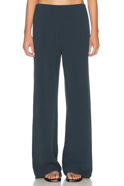 Eaves Loretta Crepe Bias Pant In Blue