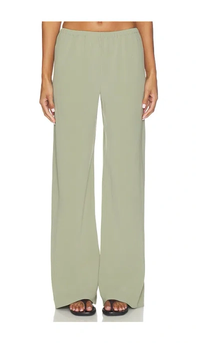 Eaves Loretta Crepe Bias Pant In Green