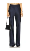 Eaves Loretta Silk Pants In 네이비