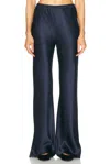 Eaves Loretta Silk Pants In Navy