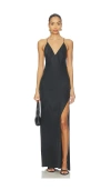 Eaves Lydia Silk Maxi Dress In Black