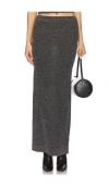 Eaves Mae Maxi Knit Skirt In 차코 그레이