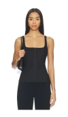 Eaves Mai Compact Suiting Top In Black