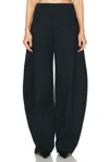 Eaves Mai Sculptural Compact Suiting Pant In Black