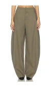 Eaves Mai Sculptural Compact Suiting Pant In Green