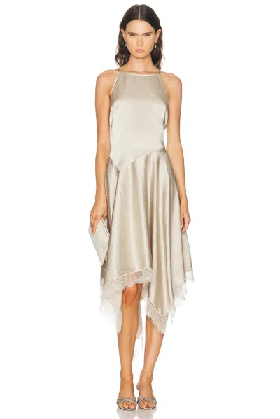 Eaves Mela Midi Dress In Metallic