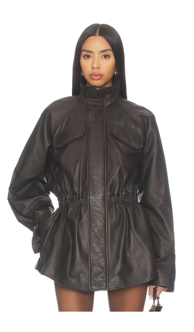 Eaves Mendoza Leather Jacket In Black