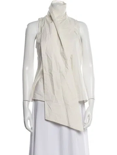 Pre-owned Eaves Mock Neck Sleeveless Top W/ Tags In Neutrals