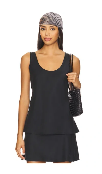 Eaves Nico Silk Tank In Black