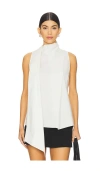 Eaves Noam Poplin Top In Ivory