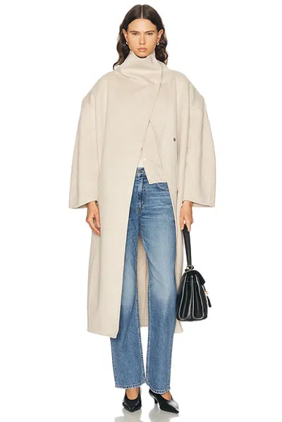 Eaves Nora Wool Coat In Neutral