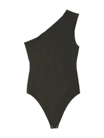 Pre-owned Eaves Nylon One-shoulder Bodysuit In Green