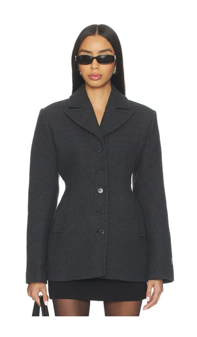 Eaves Oak Manteco Wool Blazer Jacket In Gray